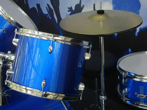 Drum Kit And Hi-Hat Cymbals Stock Photos