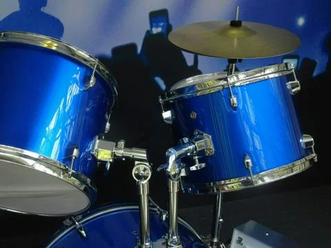 Drum Kit And Hi-Hat Cymbals Stock Photos