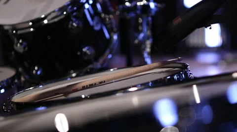 Drum kit with drum sticks Stock Footage 62996045