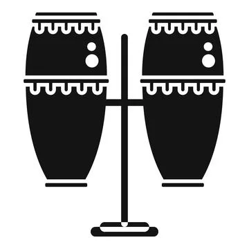 Drum kit icon simple vector. Music instrument Illustrazione stock