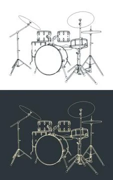 Drum kit Illustrazione stock