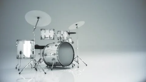 Drum kit isolated Stock Illustration