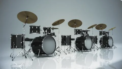 Drum kit isolated Illustrazione stock