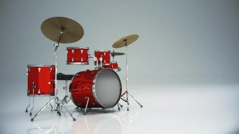Drum kit isolated Stock Illustration