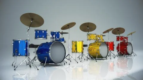 Drum kit isolated Stock Illustration