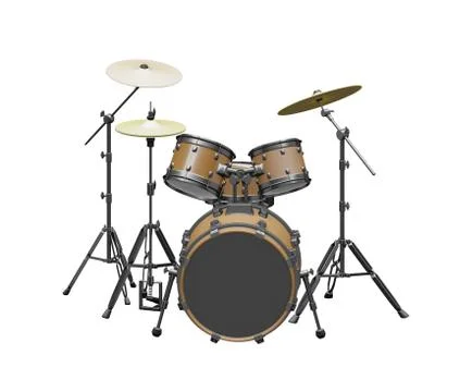 Drum kit isolated on white background Stock-Illustration