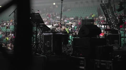 Drum kit on the stage 스톡 동영상 202193021