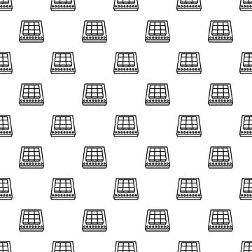 Drum machine pattern creating music beat production background イラスト素材