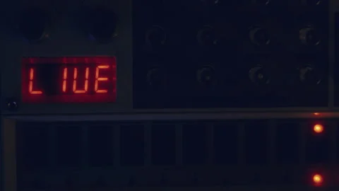 Drum machine synthesizer close-up Stock Footage 158520886