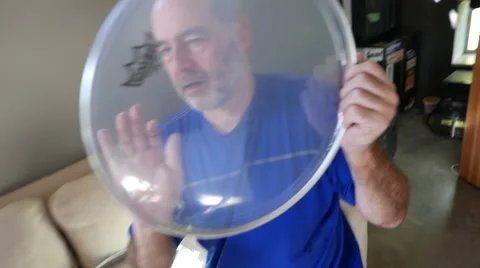 Drum Maintenance - Tapping Drum Head Stock Footage 58459154