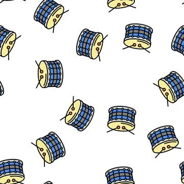 Drum music vector seamless pattern 스톡 일러스트