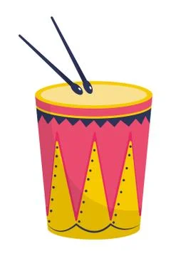 Drum musical instruments Stock Illustration