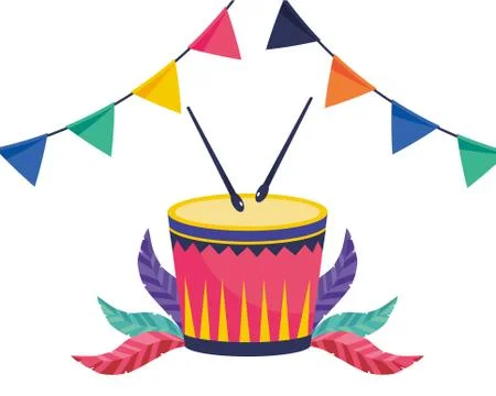 Drum musical instruments Stockillustratie