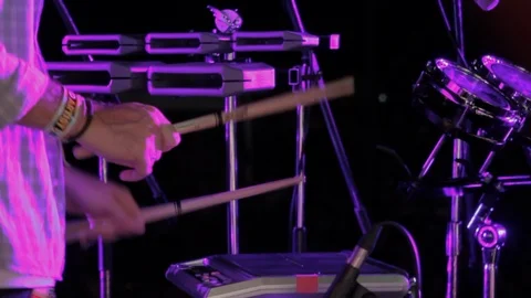 Drum Pad Hits Live EDM Concert Slow Motion Видео 89151259