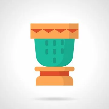 Drum party flat color vector icon Illustrazione stock