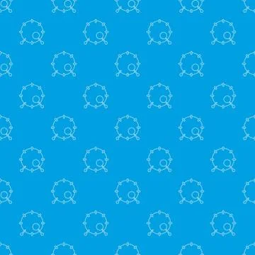 Drum pattern vector seamless blue イラスト素材