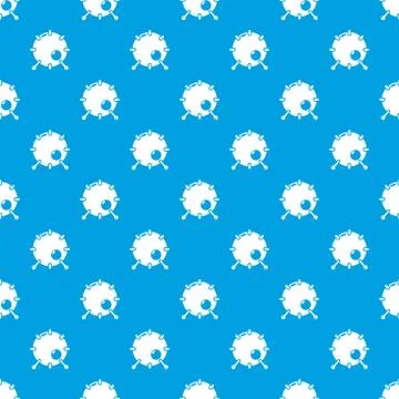 Drum pattern vector seamless blue Stock Illustration