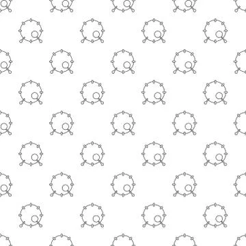 Drum pattern vector seamless Stockillustratie