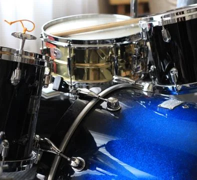 Drum set close up Stock Photos