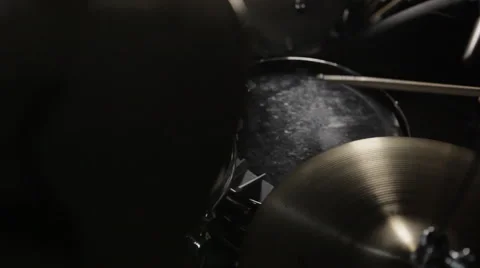 Drum set cymbals sticks Stock Footage 41720004