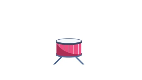 A drum set featuring two drums and a microphone positioned nearby for vocal.. Stock Footage 332323327