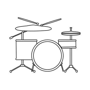 Drum set icon Stock Illustration