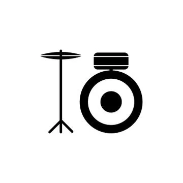 Drum set icon vector Stock Illustration