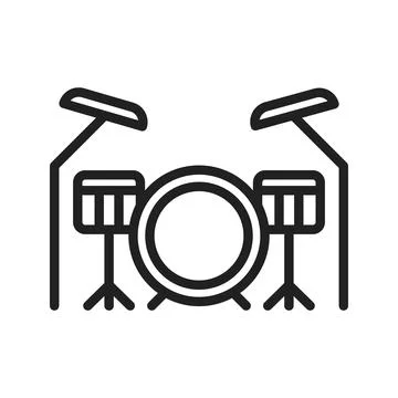 Drum Set icon vector image. Suitable for mobile apps, web apps and print media. Stock Illustration