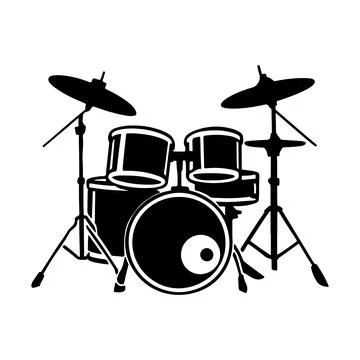 The drum set vector Stock Illustration