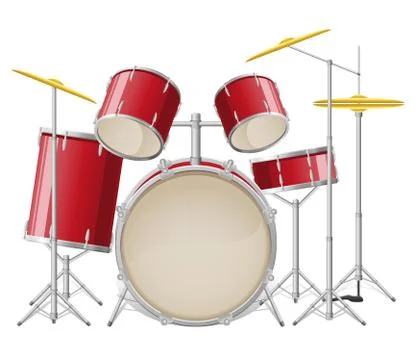 Drum set vector illustration Stock Illustration