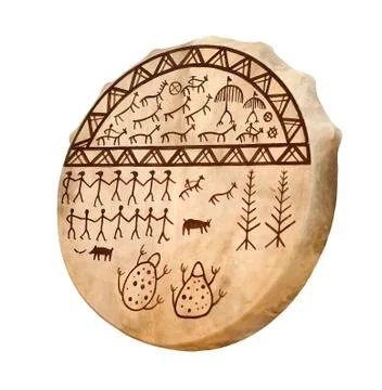 Drum of the shaman Stock Photos