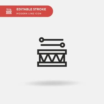 Drum Simple vector icon. Illustration symbol design template for web mobile U Stock Illustration
