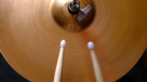 Drum stick Playing Hi-hat. Stock-Footage 104862237