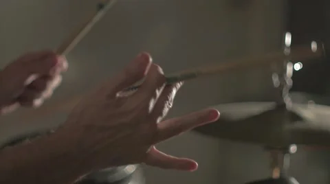 Drum Stick Twirl in Slow Motion Stock Footage 65028548