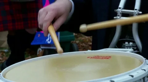 Drum stroke Stock Footage 571221
