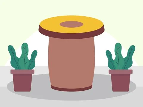 Drum Table Concept Illustration Stock Illustration