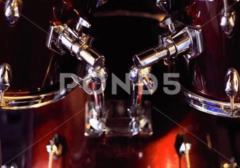 Drum tom mountings Stock Photos