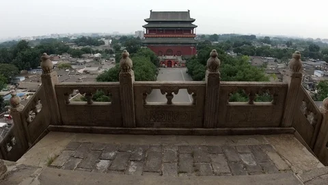Drum Tower of Beijing, China Stock Footage 113225597