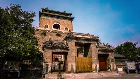 Drum Tower, Beijing, China time lapse Видео 119016858