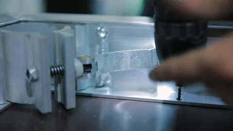 The drum twists the screw Stock Footage 103091894