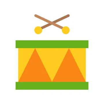 Drum vector, Feast of Saint Patrick flat icon Illustrazione stock