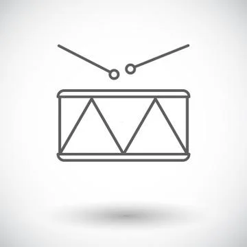 Drum vector flat icon Stock Illustration