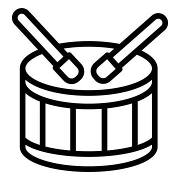 Drum Vector Icon Design Illustration Stock Illustration