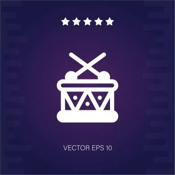 Drum vector icon Stock Illustration