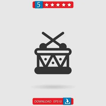 Drum vector icon Stock Illustration