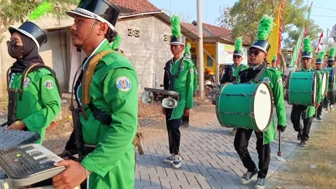 Drumband in carnival Stock Footage 283533932