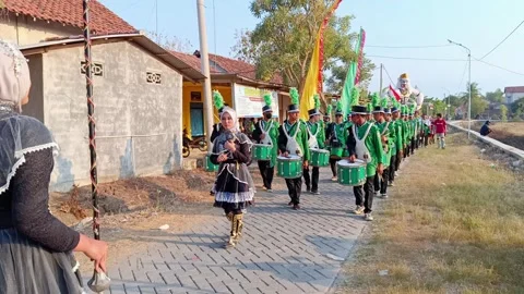 Drumband in carnival Stock Footage 283534020