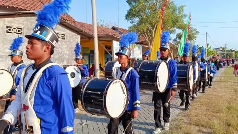 Drumband in carnival Stock Footage 283534972