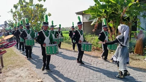 Drumband in carnival Stock Footage 283536239