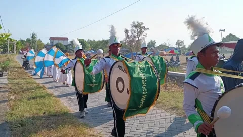 Drumband in carnival Stock Footage 283536700
